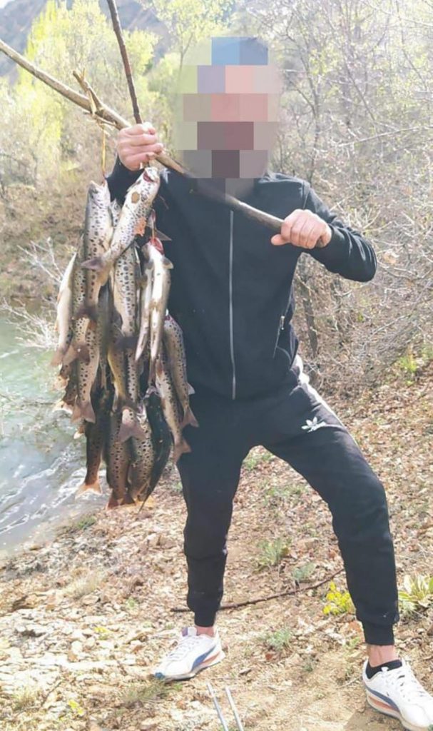 Kaçak balık avlayan kişiye 2 bin 525 lira ceza