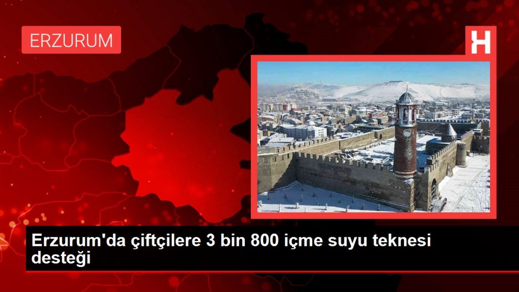 Erzurum’da çiftçilere 3 bin 800 içme suyu teknesi desteği