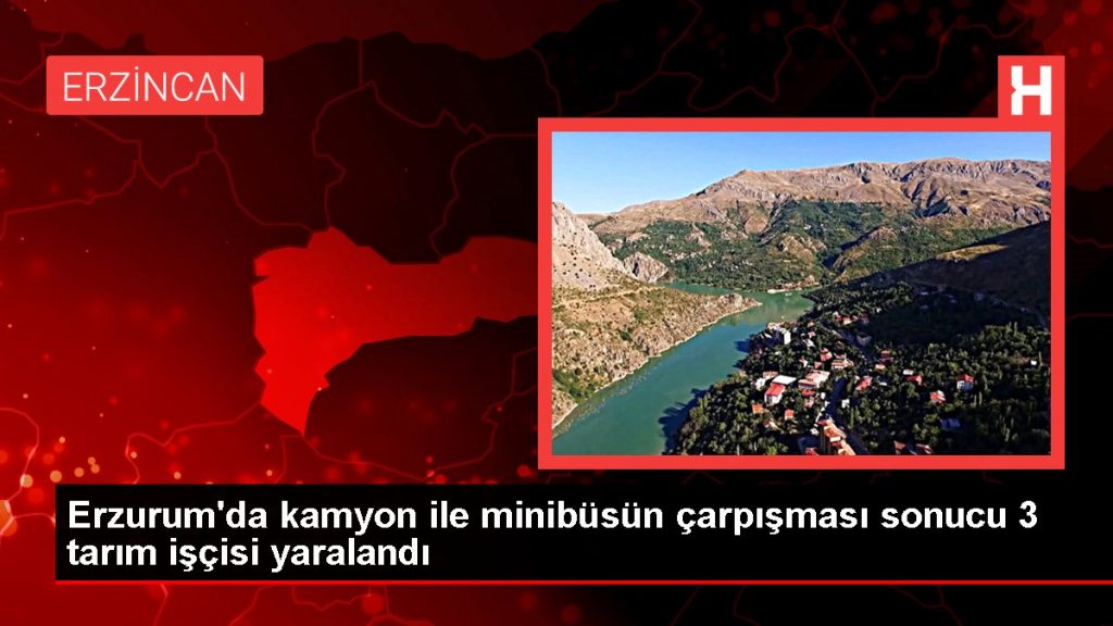 Erzurum’da kamyon ile minibüsün çarpışması sonucu 3 tarım işçisi yaralandı