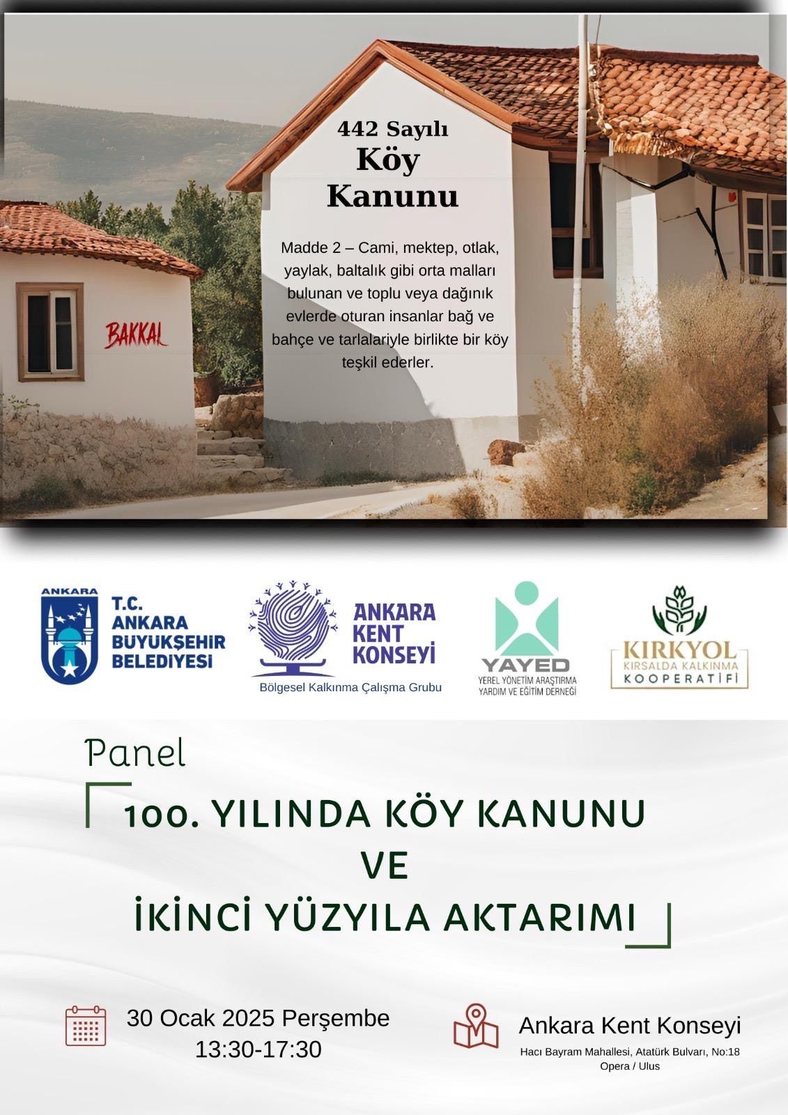 100. Yılında Köy Kanunu ve İkinci Yüzyıla Aktarımı