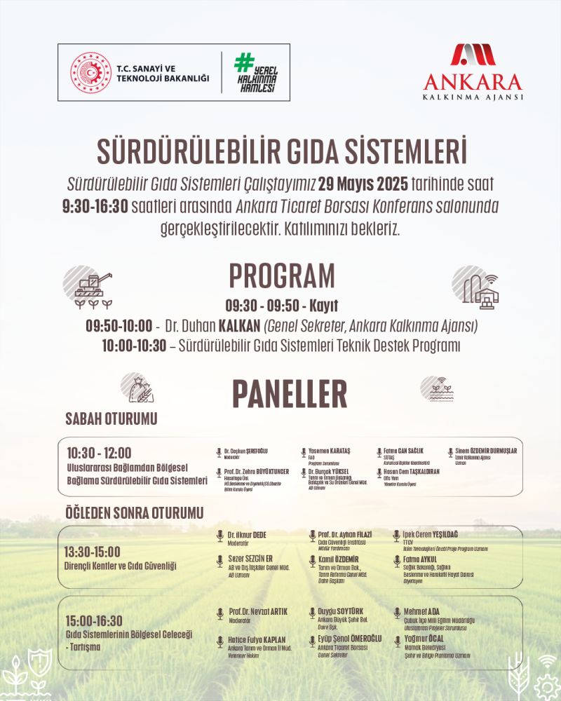 Ankara’nın Geleceği İçin Sürdürülebilir Gıda Sistemleri Çalıştayı