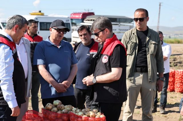 Amasya Oluz Köyü’nde sezonun ilk soğan hasadı gerçekleştirildi